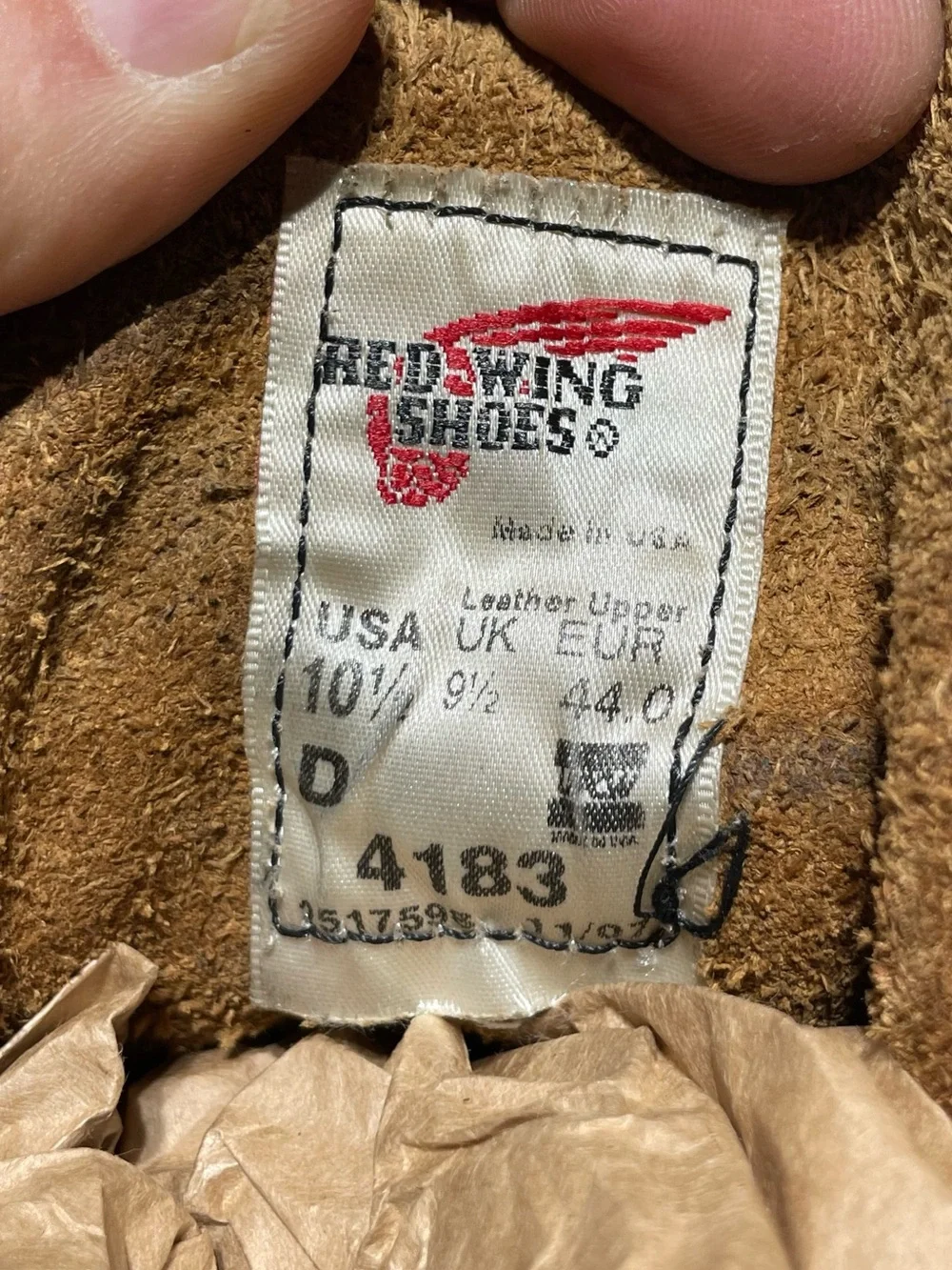 Red Wing 4183 Roughneck Moc Toe Boots Men’s 10D Briar Oil Slick USA 2007